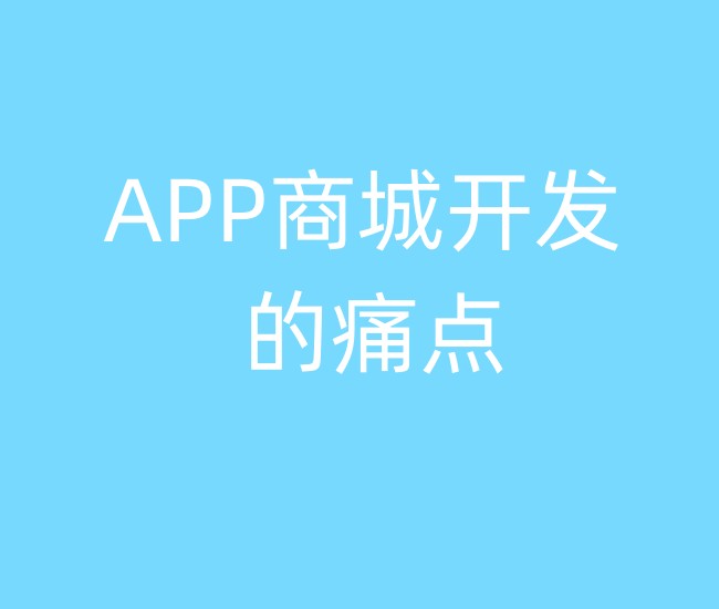 APP商城開發(fā)的痛點